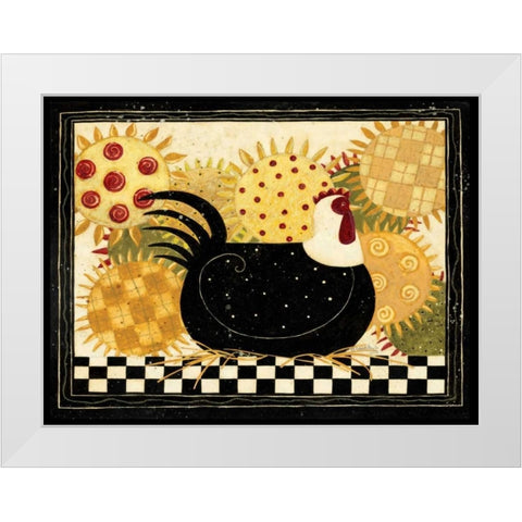 Hen White Modern Wood Framed Art Print by DiPaolo, Dan