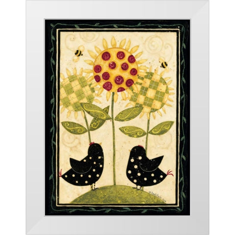Chicks White Modern Wood Framed Art Print by DiPaolo, Dan