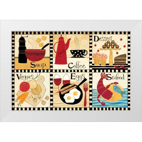 Square Meal White Modern Wood Framed Art Print by DiPaolo, Dan