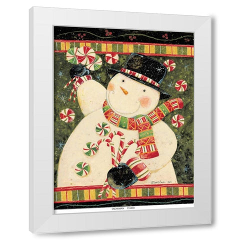Snowman Candy White Modern Wood Framed Art Print by DiPaolo, Dan