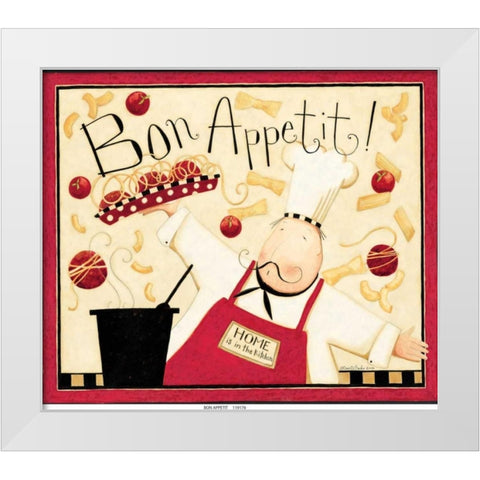 Bon Appetit White Modern Wood Framed Art Print by DiPaolo, Dan