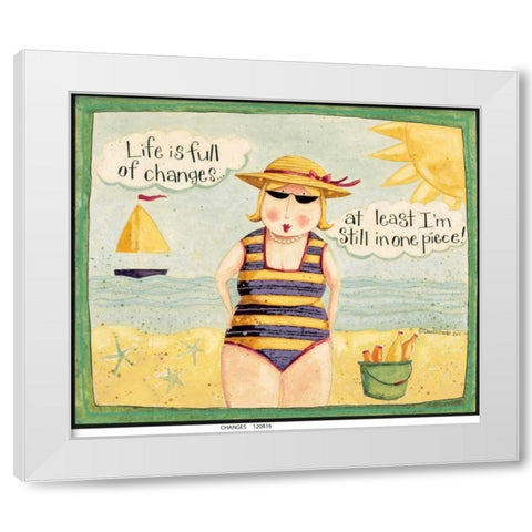 Changes White Modern Wood Framed Art Print by DiPaolo, Dan
