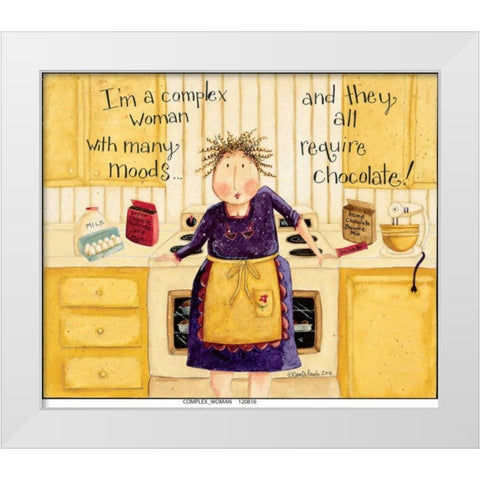 Complex Woman White Modern Wood Framed Art Print by DiPaolo, Dan