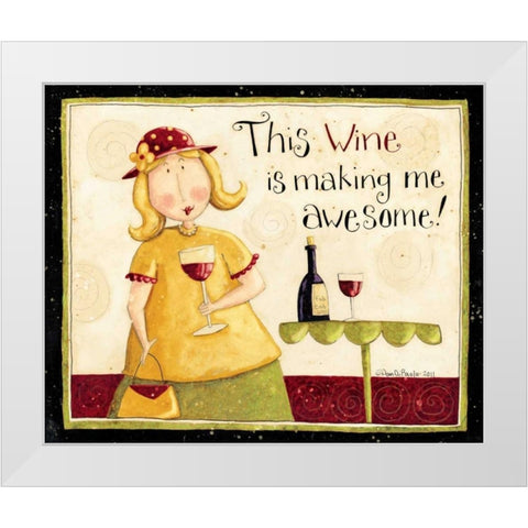 Wine Season White Modern Wood Framed Art Print by DiPaolo, Dan