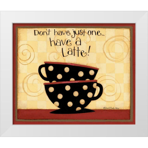 Latte White Modern Wood Framed Art Print by DiPaolo, Dan