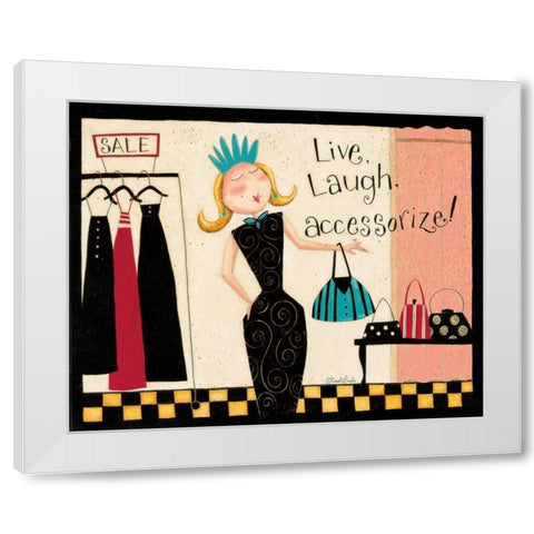 Life Happens White Modern Wood Framed Art Print by DiPaolo, Dan