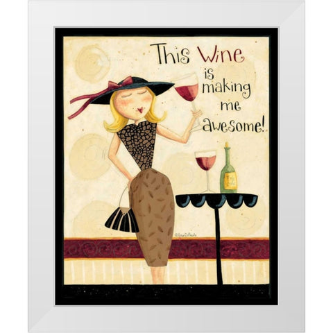 The Wine White Modern Wood Framed Art Print by DiPaolo, Dan