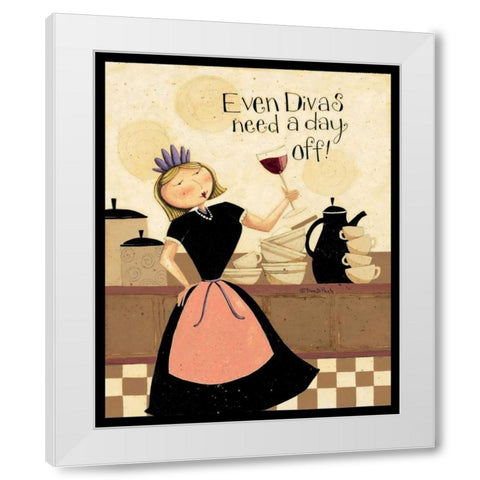 Divas White Modern Wood Framed Art Print by DiPaolo, Dan