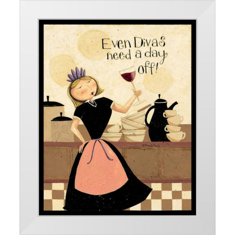 Divas White Modern Wood Framed Art Print by DiPaolo, Dan