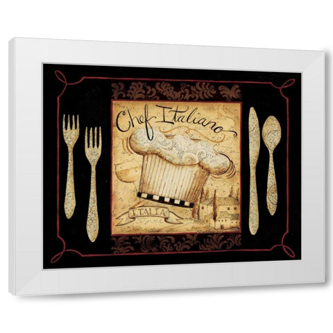 Italiano White Modern Wood Framed Art Print by DiPaolo, Dan