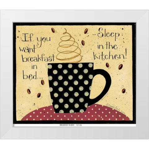 In Bed White Modern Wood Framed Art Print by DiPaolo, Dan