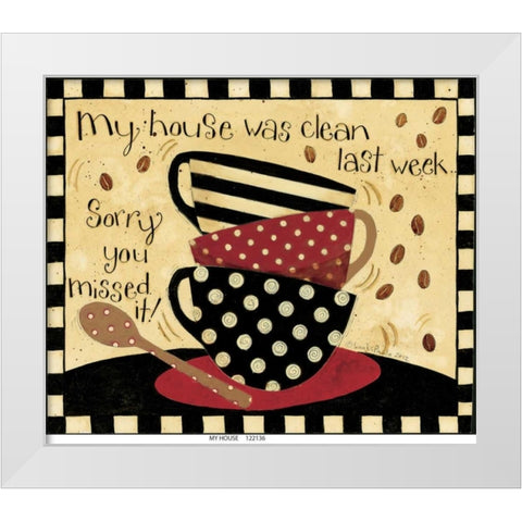 My House White Modern Wood Framed Art Print by DiPaolo, Dan