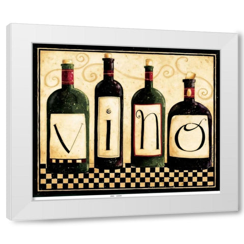 Vino White Modern Wood Framed Art Print by DiPaolo, Dan