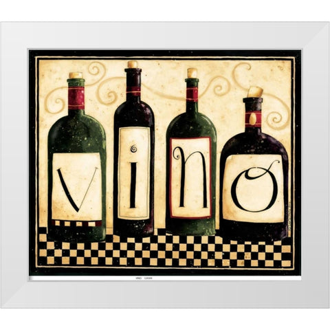 Vino White Modern Wood Framed Art Print by DiPaolo, Dan