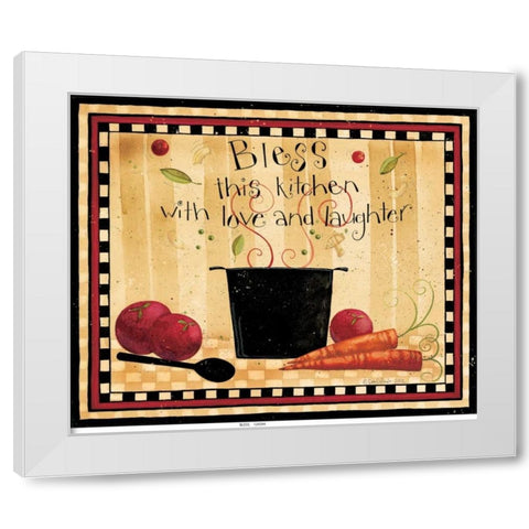 Bless White Modern Wood Framed Art Print by DiPaolo, Dan