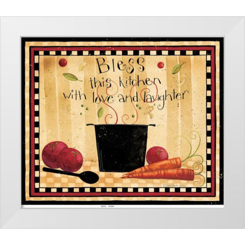 Bless White Modern Wood Framed Art Print by DiPaolo, Dan