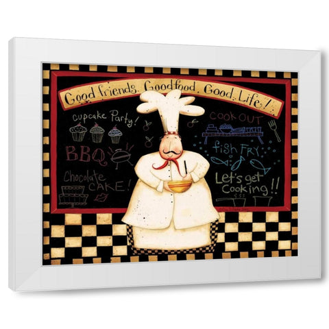 Good Friends White Modern Wood Framed Art Print by DiPaolo, Dan
