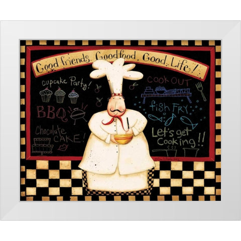 Good Friends White Modern Wood Framed Art Print by DiPaolo, Dan