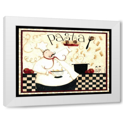 Chefs Pasta White Modern Wood Framed Art Print by DiPaolo, Dan