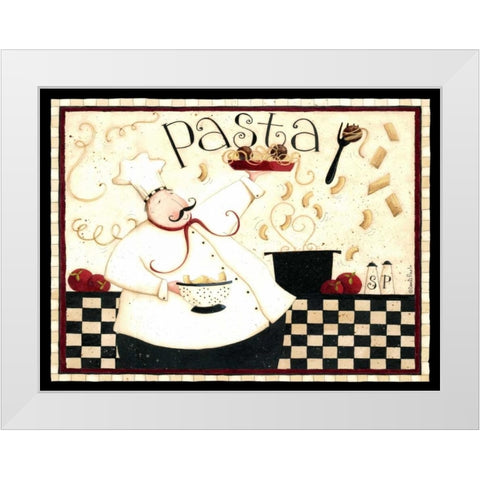 Chefs Pasta White Modern Wood Framed Art Print by DiPaolo, Dan