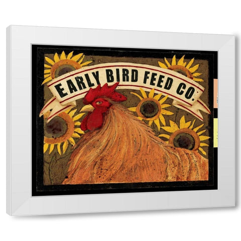 Early Bird Feed Co. White Modern Wood Framed Art Print by DiPaolo, Dan