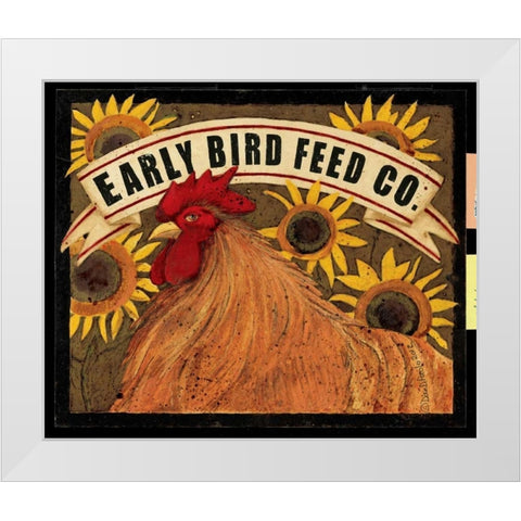 Early Bird Feed Co. White Modern Wood Framed Art Print by DiPaolo, Dan