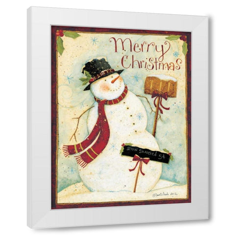 Snowmanship White Modern Wood Framed Art Print by DiPaolo, Dan