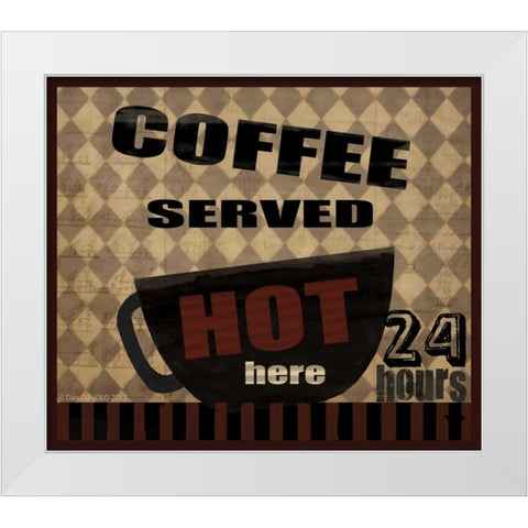 Served Hot White Modern Wood Framed Art Print by DiPaolo, Dan