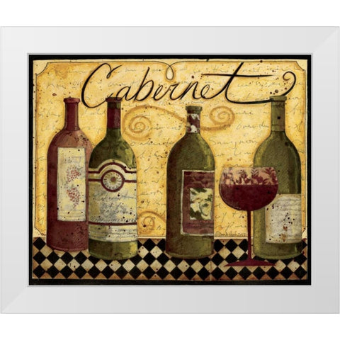 Cabernet White Modern Wood Framed Art Print by DiPaolo, Dan