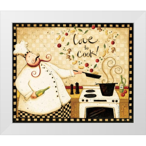 Meal White Modern Wood Framed Art Print by DiPaolo, Dan