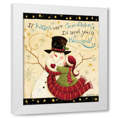 Snowflakes White Modern Wood Framed Art Print by DiPaolo, Dan