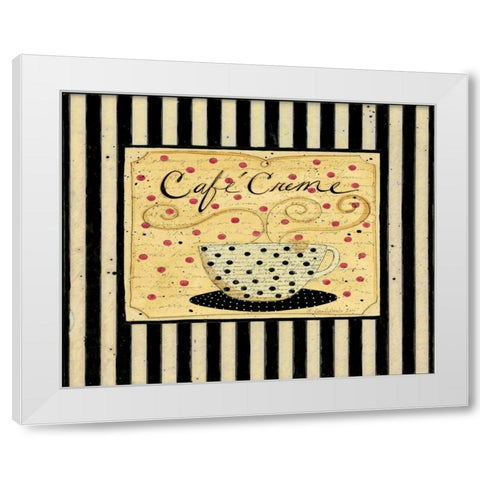 Cream Stripes White Modern Wood Framed Art Print by DiPaolo, Dan