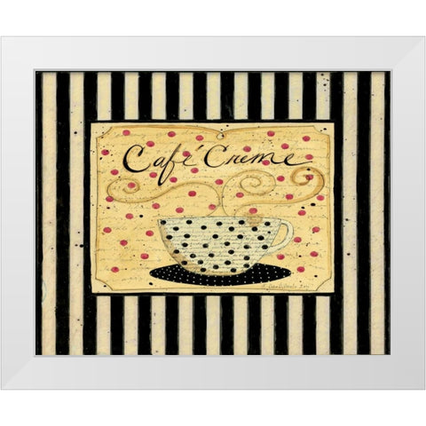 Cream Stripes White Modern Wood Framed Art Print by DiPaolo, Dan