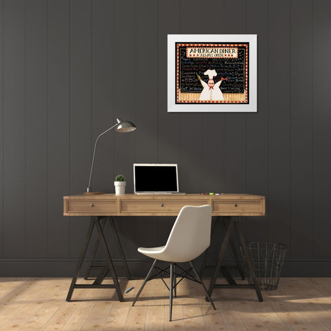 American Diner White Modern Wood Framed Art Print by DiPaolo, Dan