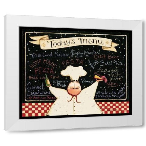 Todays Menu White Modern Wood Framed Art Print by DiPaolo, Dan