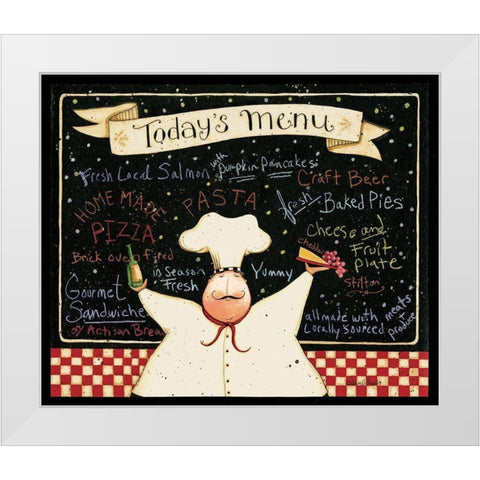 Todays Menu White Modern Wood Framed Art Print by DiPaolo, Dan
