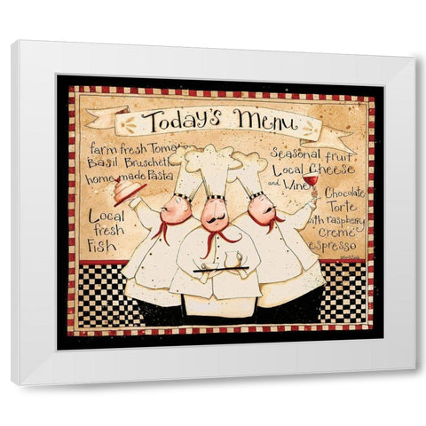 Todays Menu White Modern Wood Framed Art Print by DiPaolo, Dan