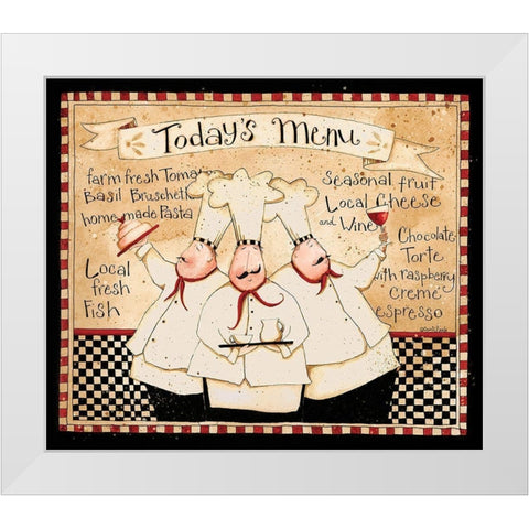 Todays Menu White Modern Wood Framed Art Print by DiPaolo, Dan
