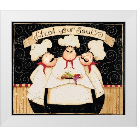 Feed Your Soul White Modern Wood Framed Art Print by DiPaolo, Dan