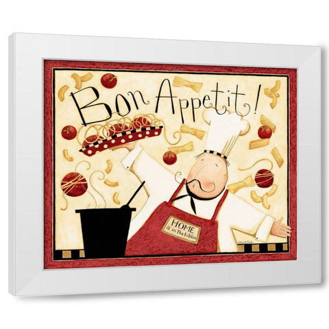 Cooks Bon Appetit White Modern Wood Framed Art Print by DiPaolo, Dan