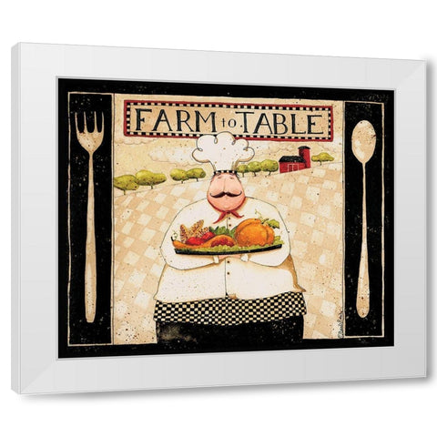 Farm To Table White Modern Wood Framed Art Print by DiPaolo, Dan