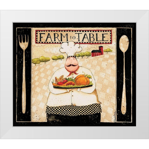 Farm To Table White Modern Wood Framed Art Print by DiPaolo, Dan