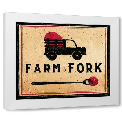 Farm To Fork White Modern Wood Framed Art Print by DiPaolo, Dan