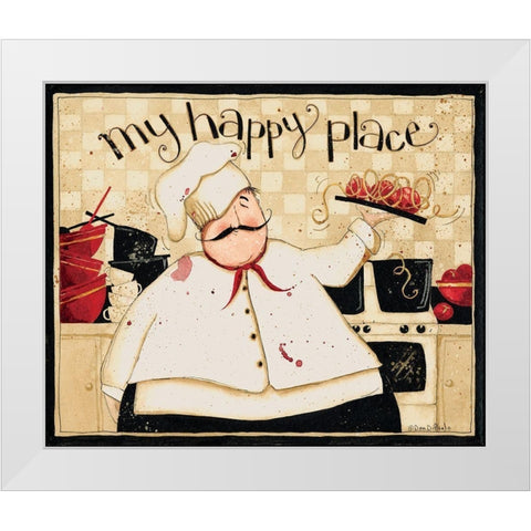 My Happy Place White Modern Wood Framed Art Print by DiPaolo, Dan