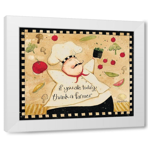 Thank A Farmer White Modern Wood Framed Art Print by DiPaolo, Dan