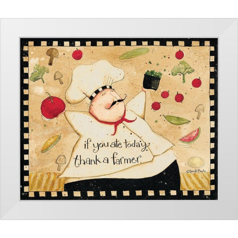 Thank A Farmer White Modern Wood Framed Art Print by DiPaolo, Dan