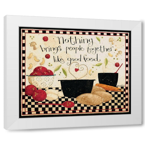 Good Food White Modern Wood Framed Art Print by DiPaolo, Dan