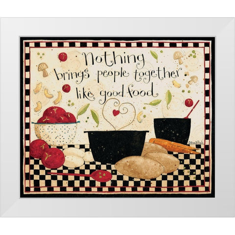 Good Food White Modern Wood Framed Art Print by DiPaolo, Dan