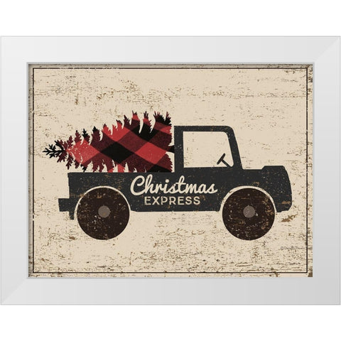 Christmas Express White Modern Wood Framed Art Print by DiPaolo, Dan