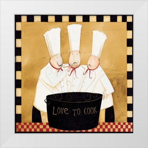 Bistro Chefs White Modern Wood Framed Art Print by DiPaolo, Dan